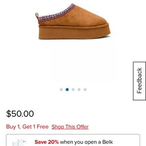 Madden Girl Chestnut platform Clogs with Patterned Trim